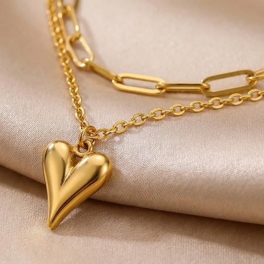 Charming Golden Heart Necklace