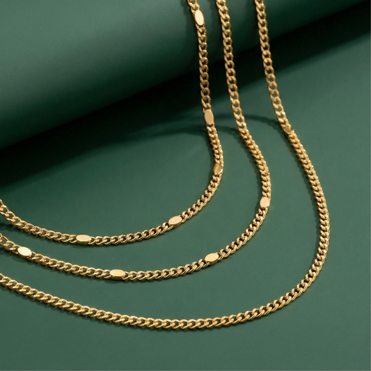 Layered Geometric Gold Necklace