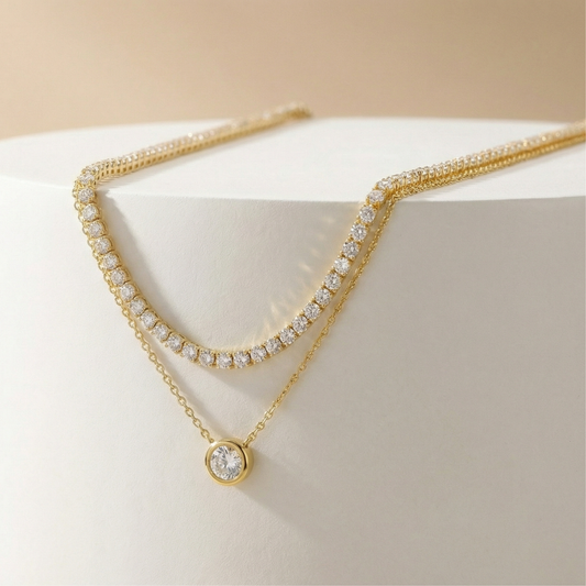 Golden Circle Spark Necklace