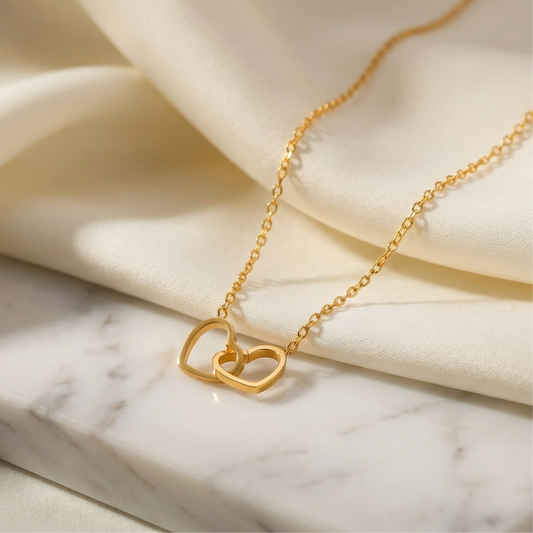 Golden Heart Pendant Necklace