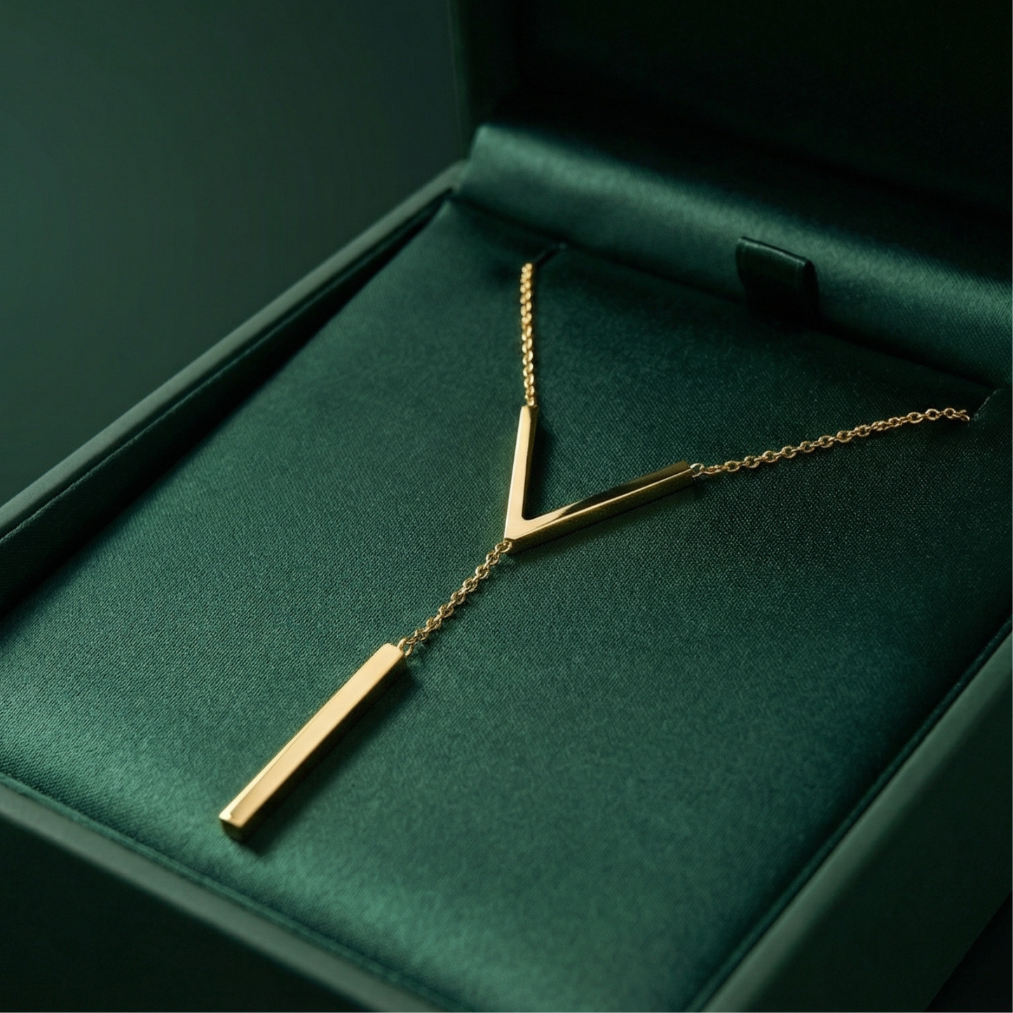 Radiant Letter Gold Necklace