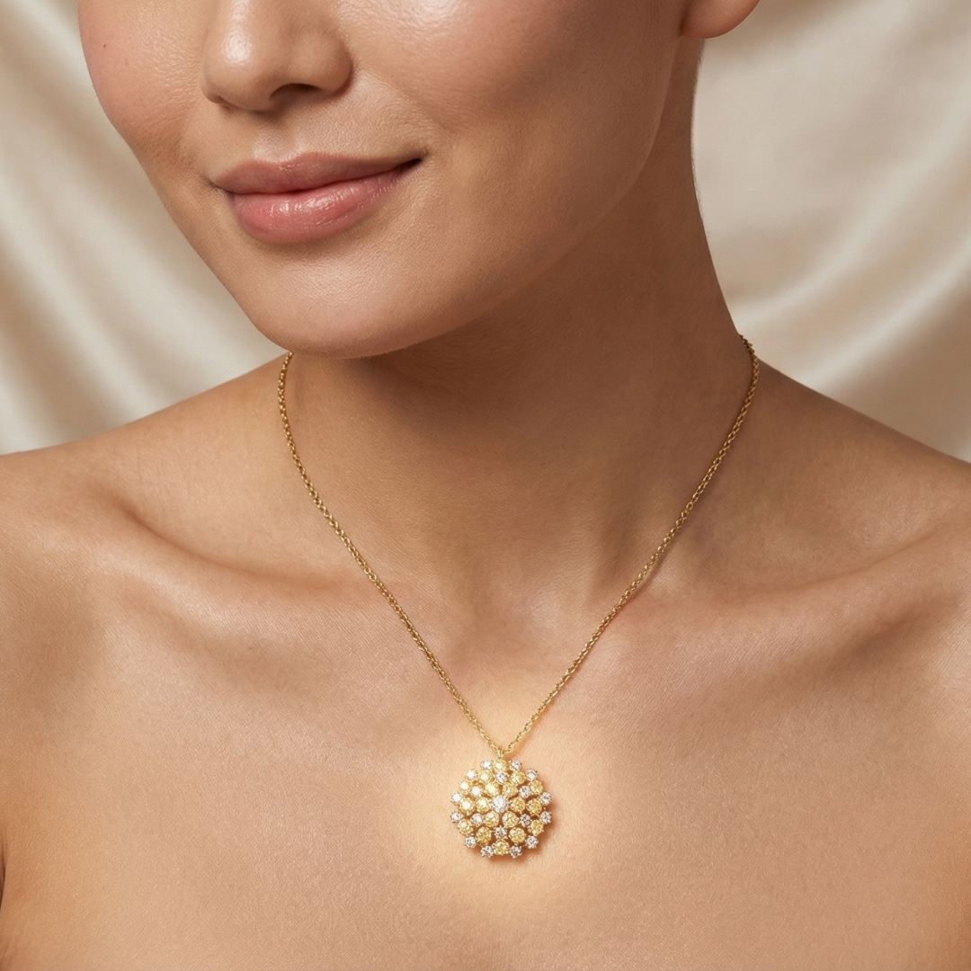 Golden Snowflake Necklace