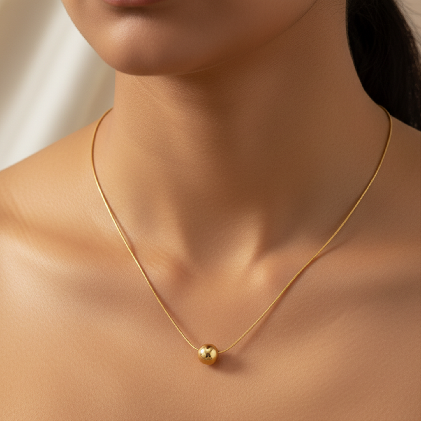 Golden Simplicity Pendant Necklace