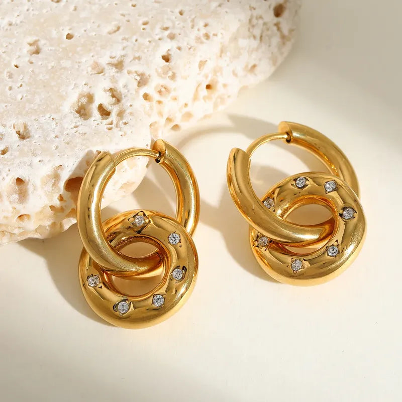 Radiant Round Pendant Earrings