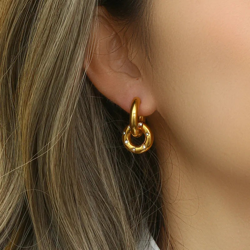 Radiant Round Pendant Earrings