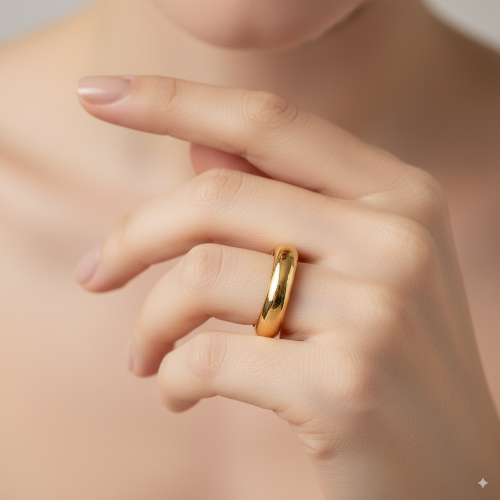 Golden Wave Ring