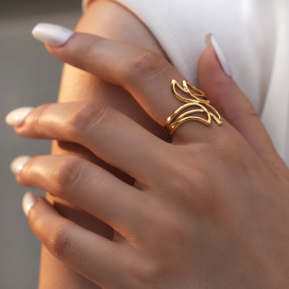 Infinity Hollow Geometric Ring