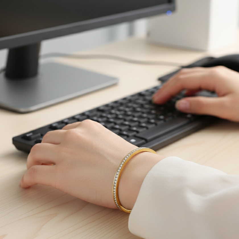 Golden Luxe Solid Bangle