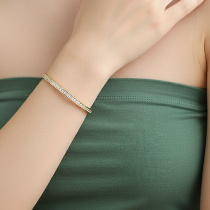 Golden Luxe Solid Bangle