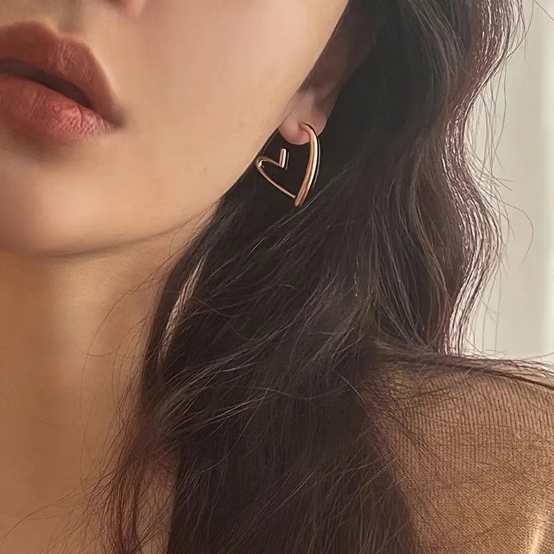 Golden Heart Glow Earrings