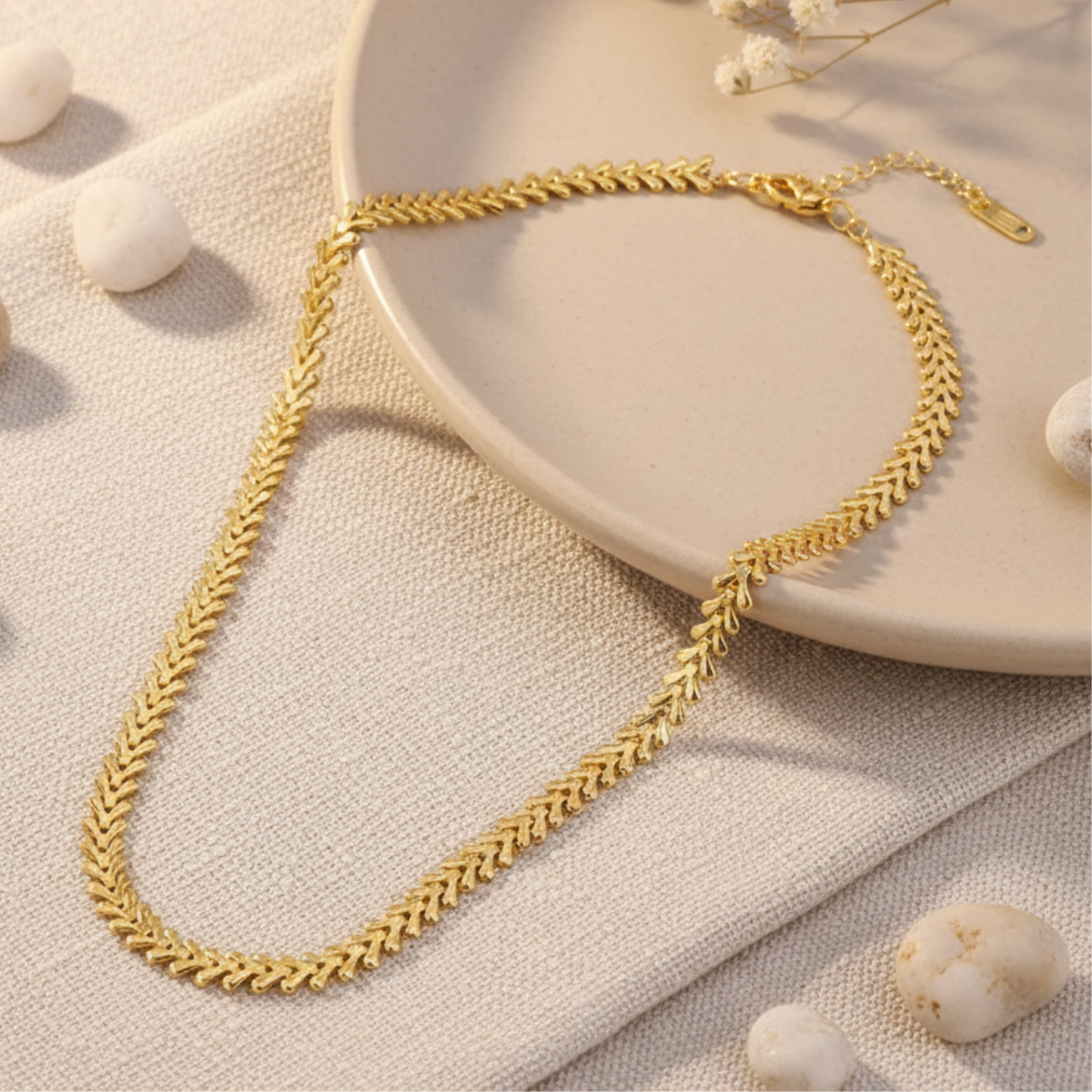 Luminous Heart Gold Necklace