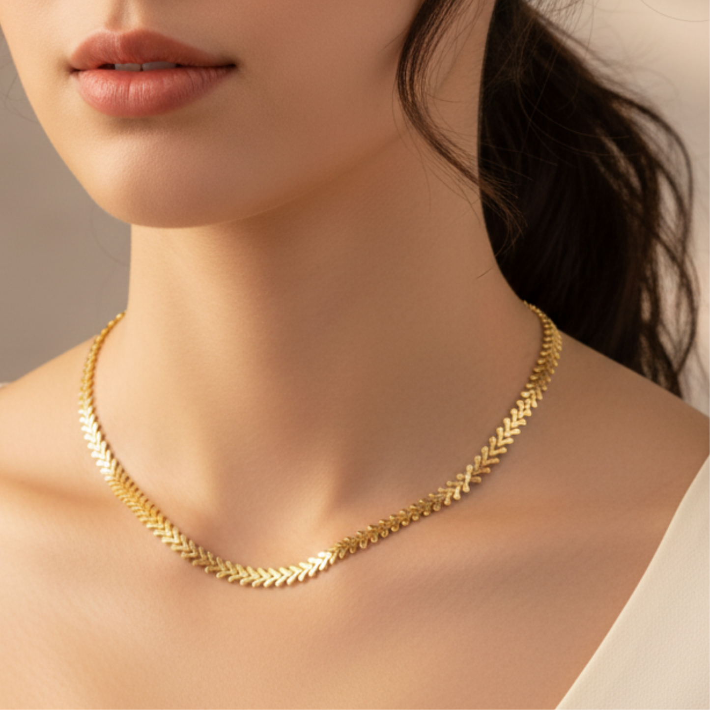 Luminous Heart Gold Necklace