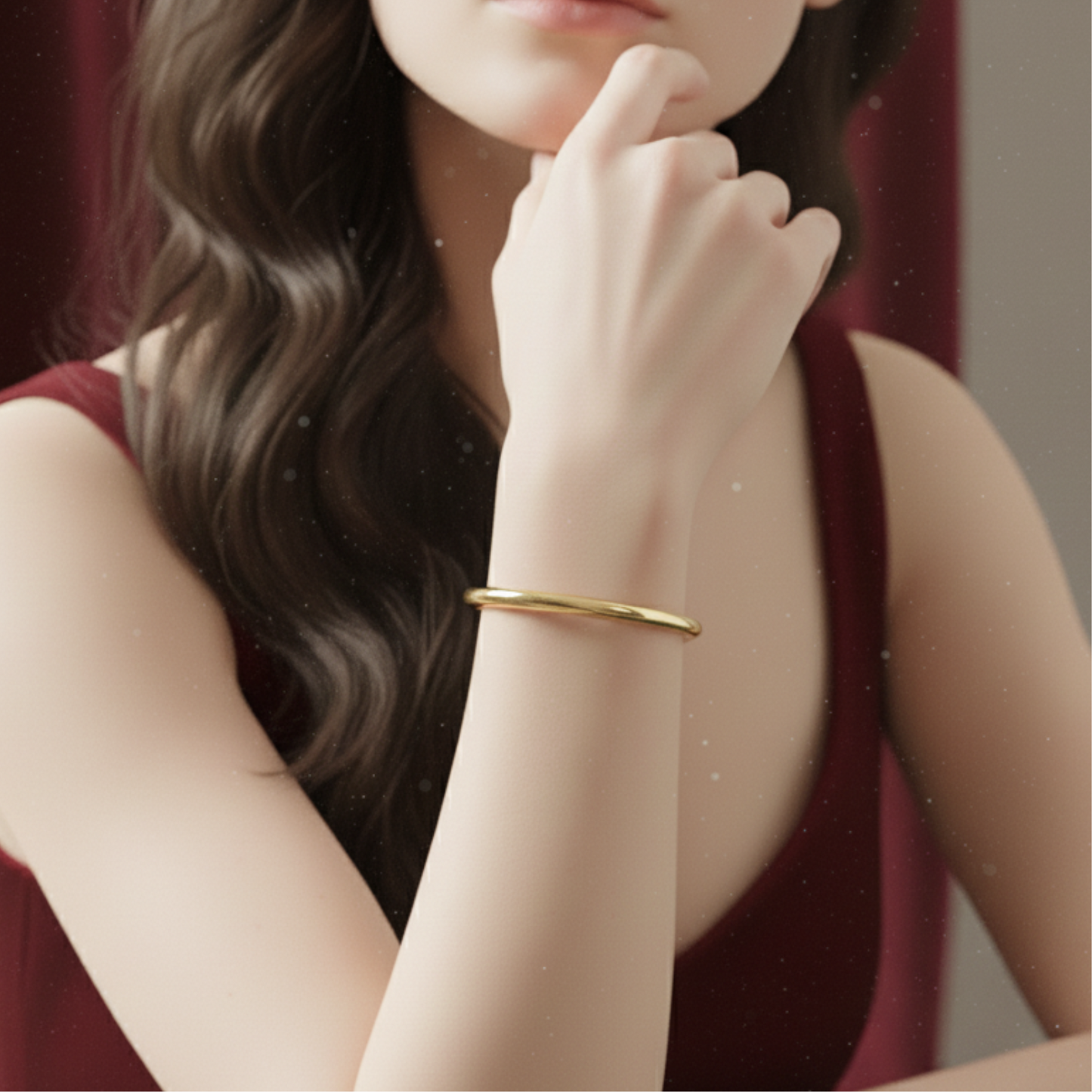 Classic Gold Solid Bangle