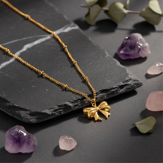 Golden Butterfly Pendant Necklace