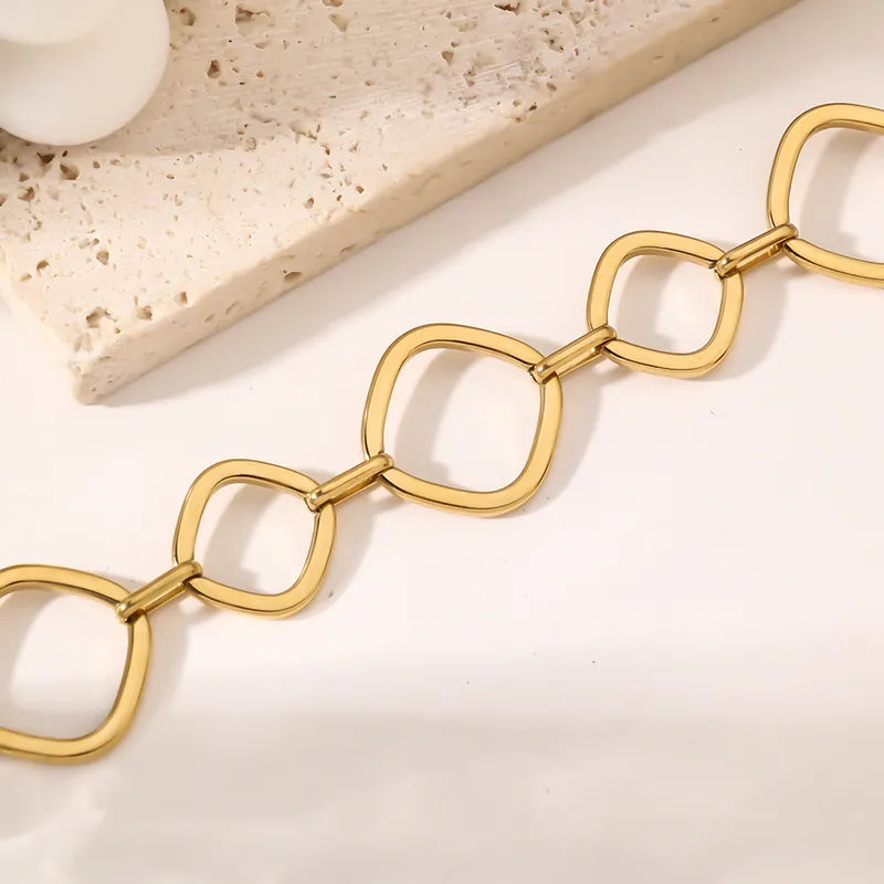 Bold Gold Square Bracelet