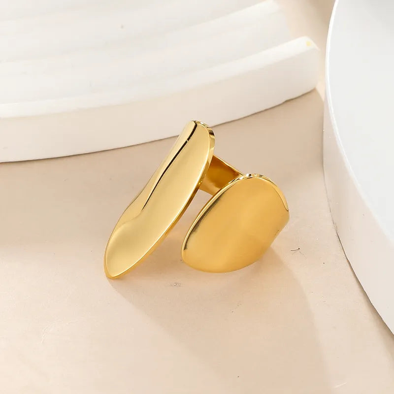 Geometric Gold Open Ring