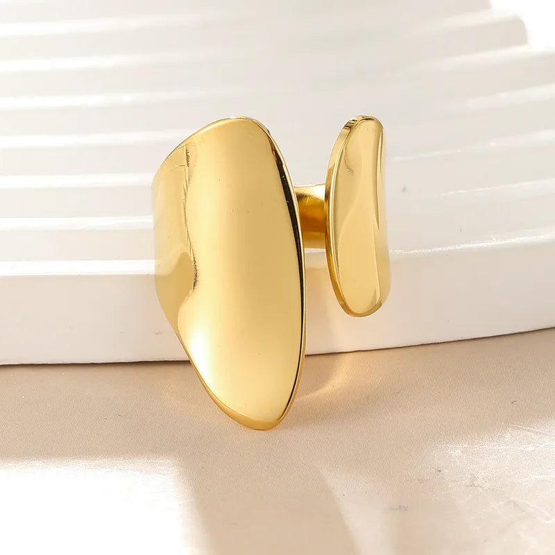 Geometric Gold Open Ring