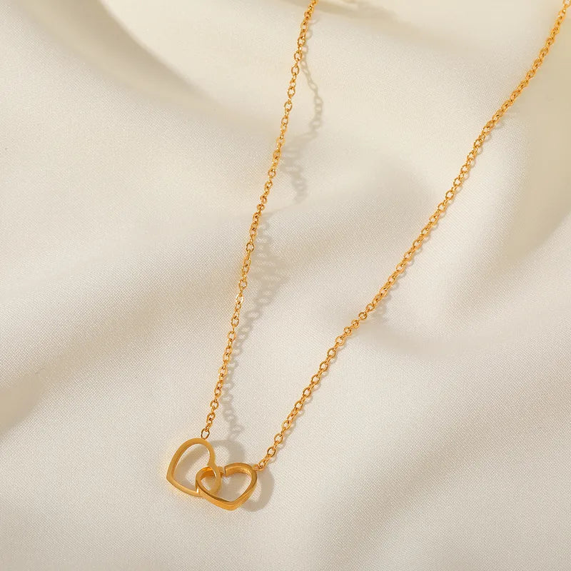 Golden Heart Pendant Necklace