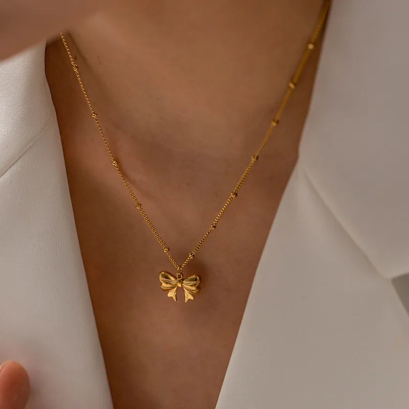Golden Butterfly Pendant Necklace