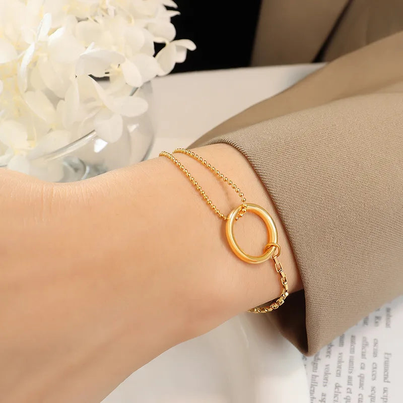 Timeless Gold Circle Bracelet