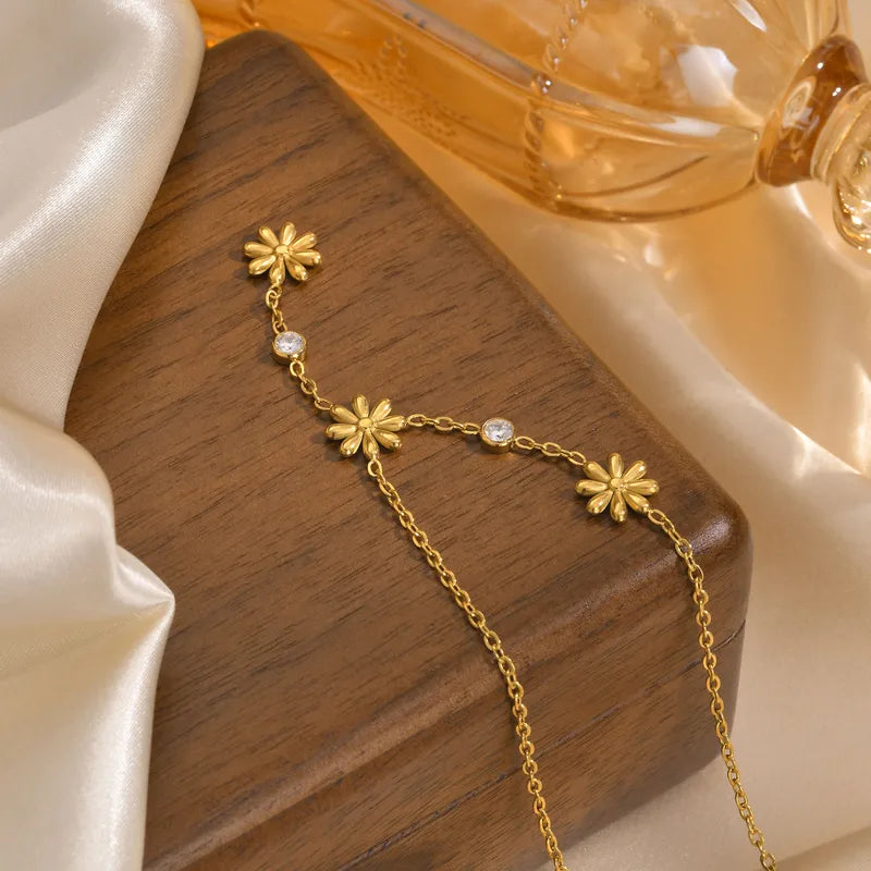 Sweet Floral Gold Necklace