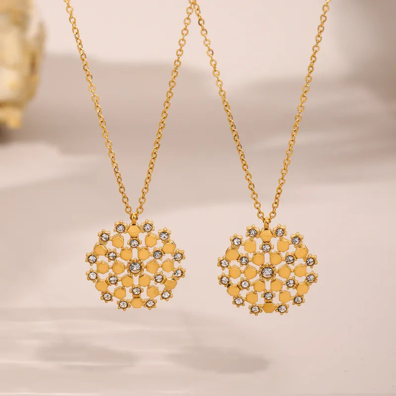 Golden Snowflake Necklace