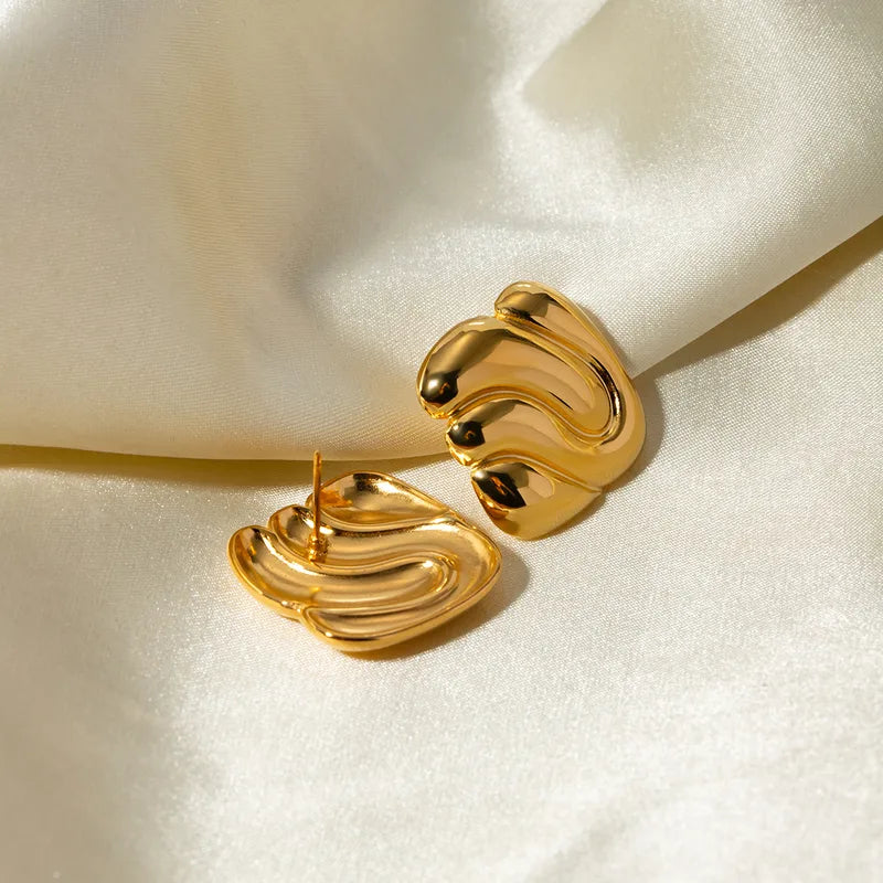 Golden Glow Stud Earrings