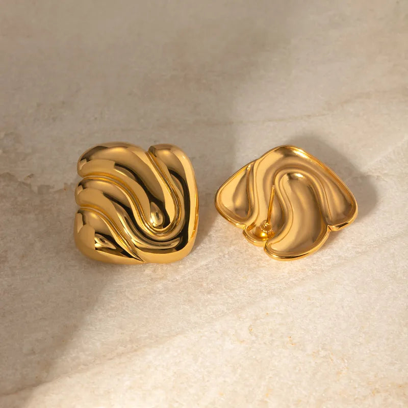 Golden Glow Stud Earrings
