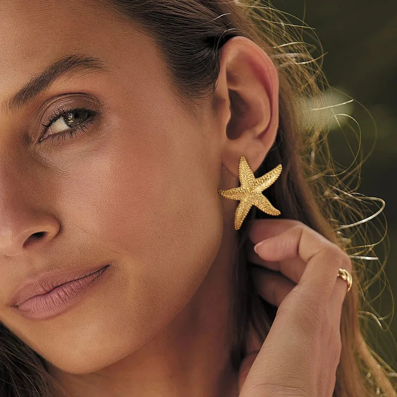 Gold Starfish Shell Set