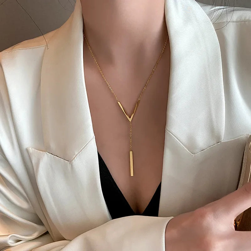 Radiant Letter Gold Necklace