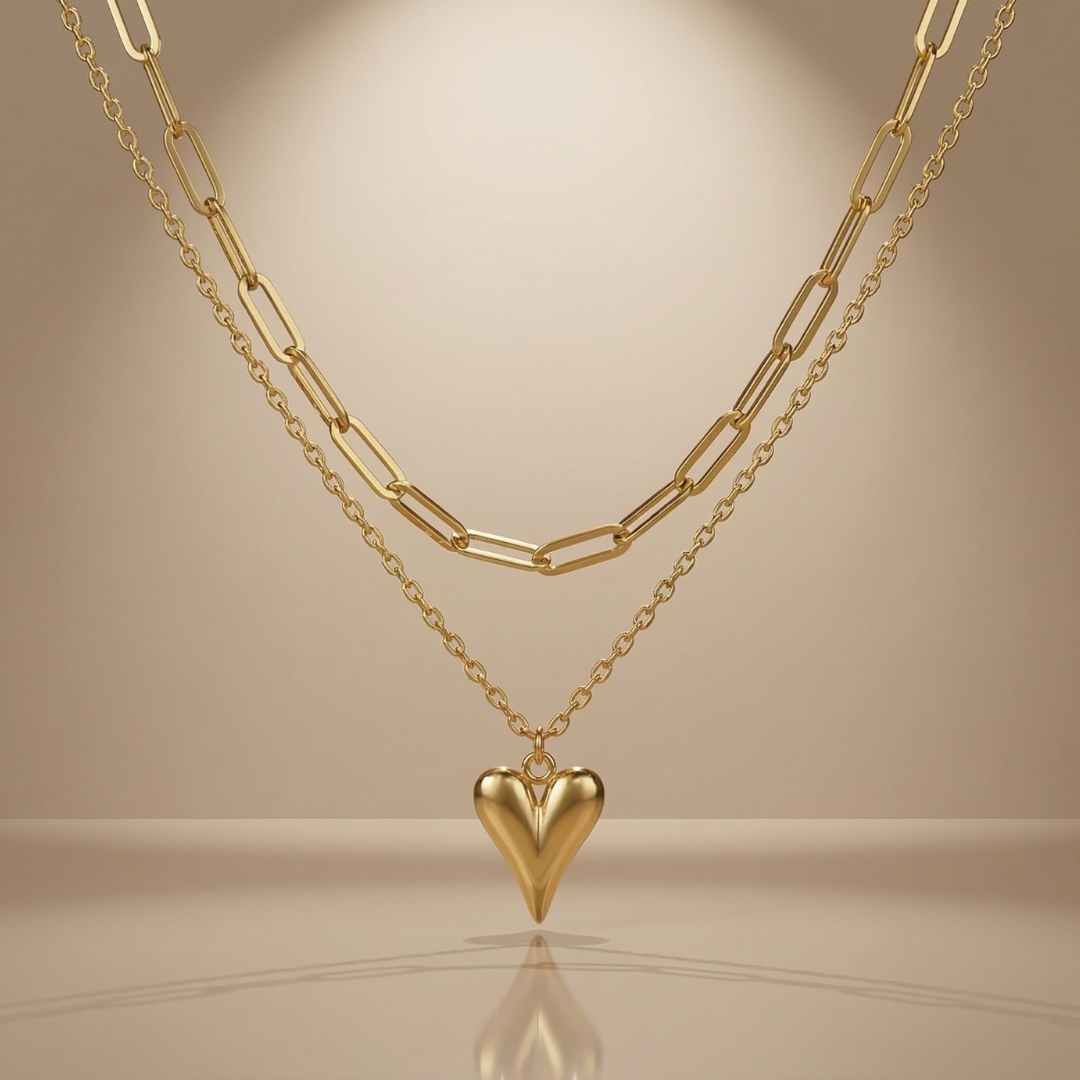 Charming Golden Heart Necklace