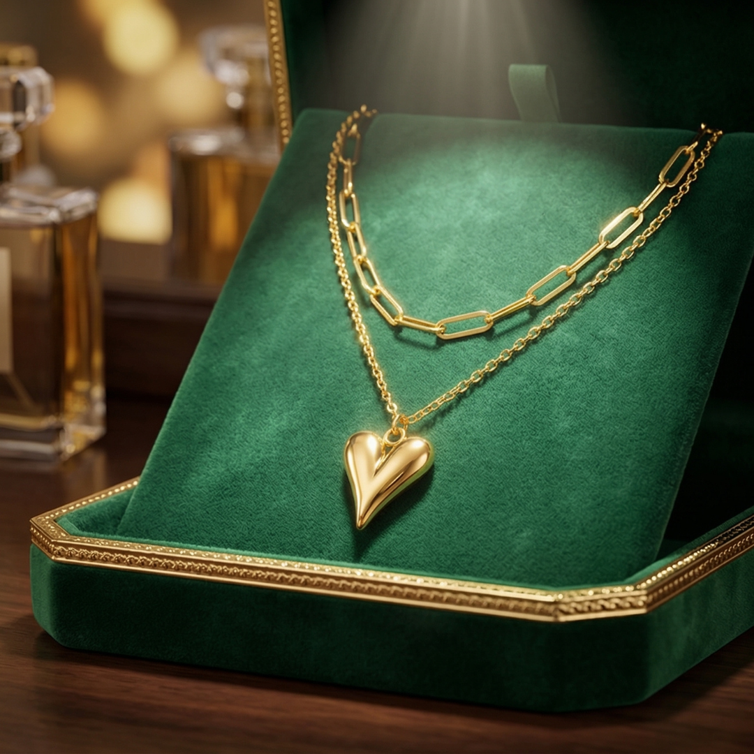 Charming Golden Heart Necklace