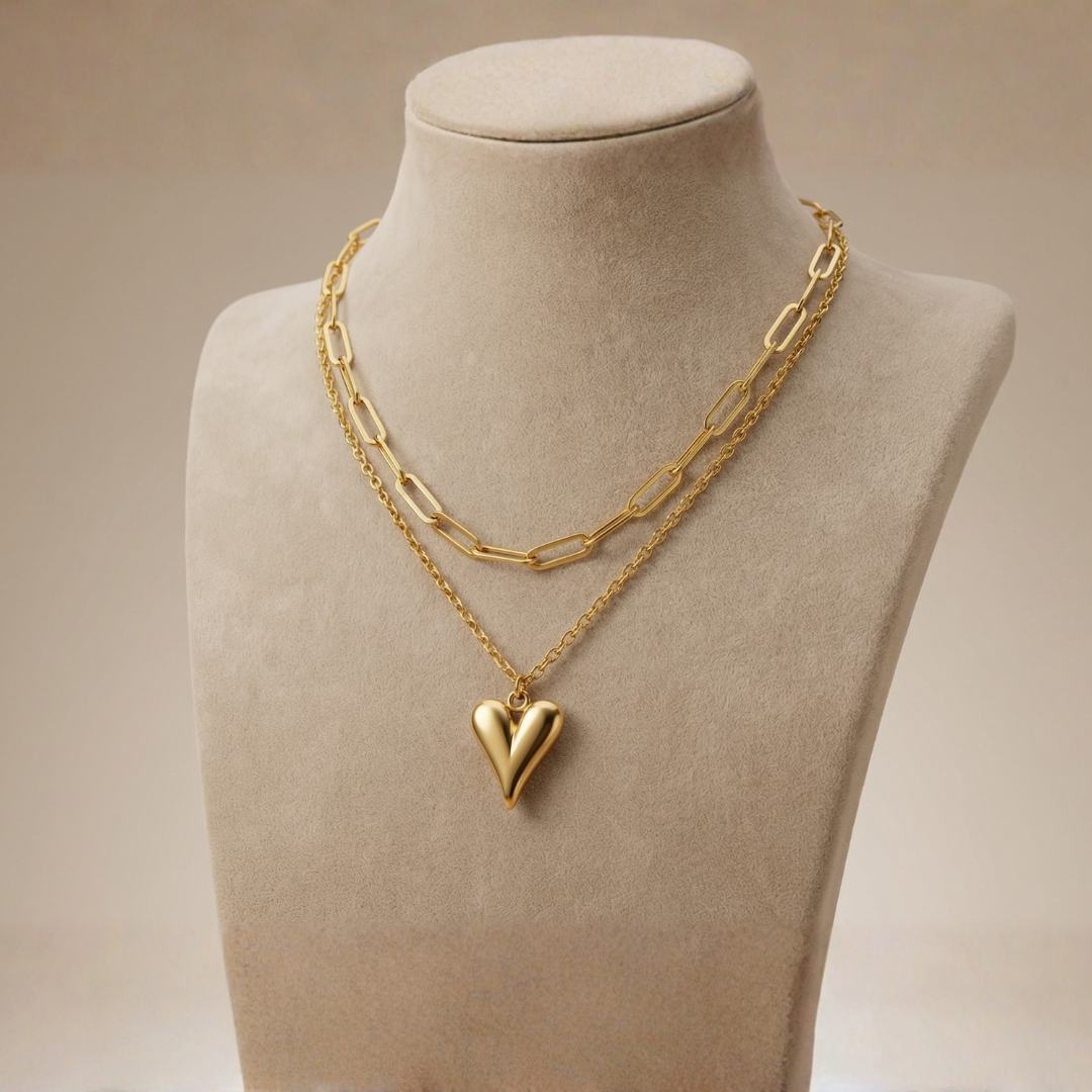 Charming Golden Heart Necklace