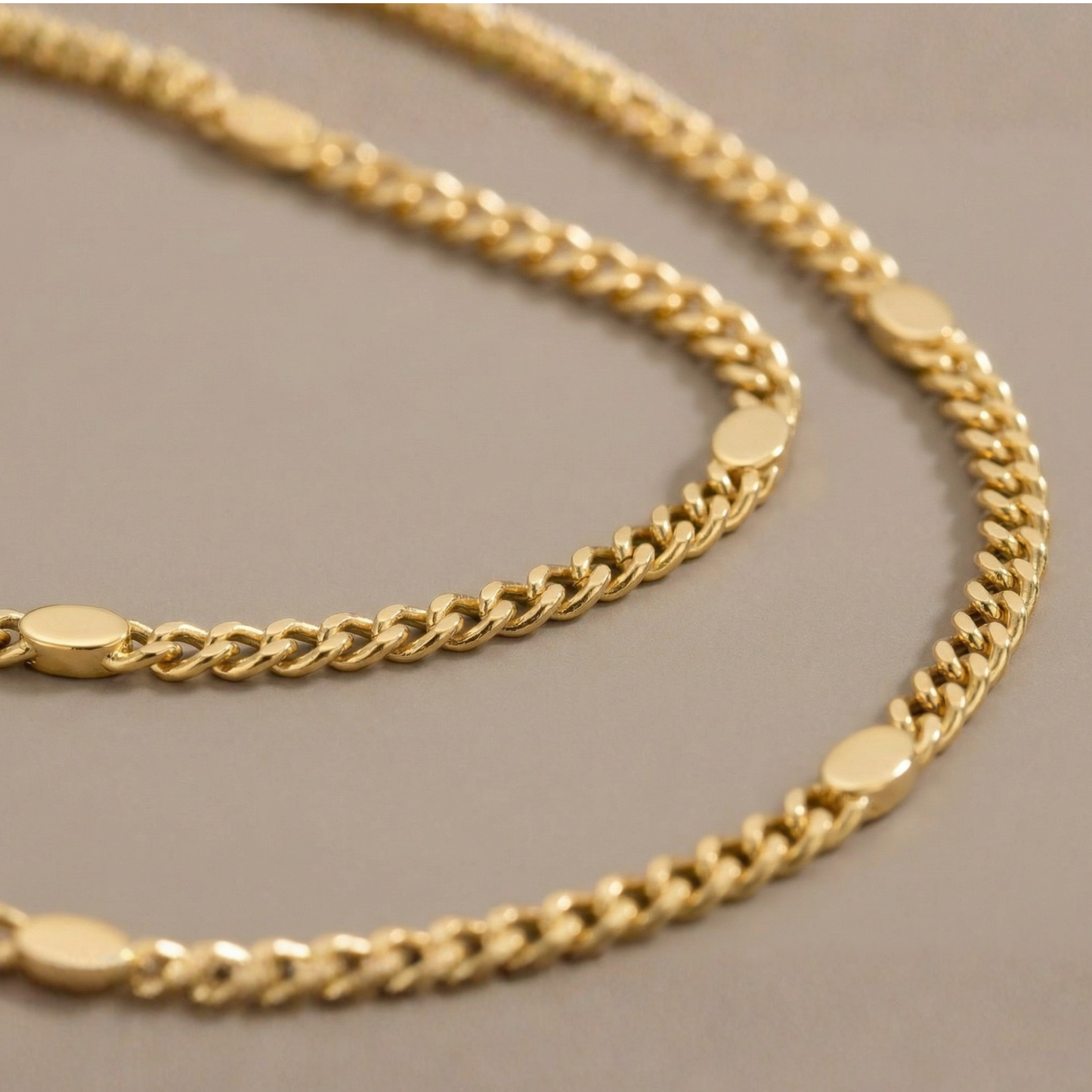 Layered Geometric Gold Necklace