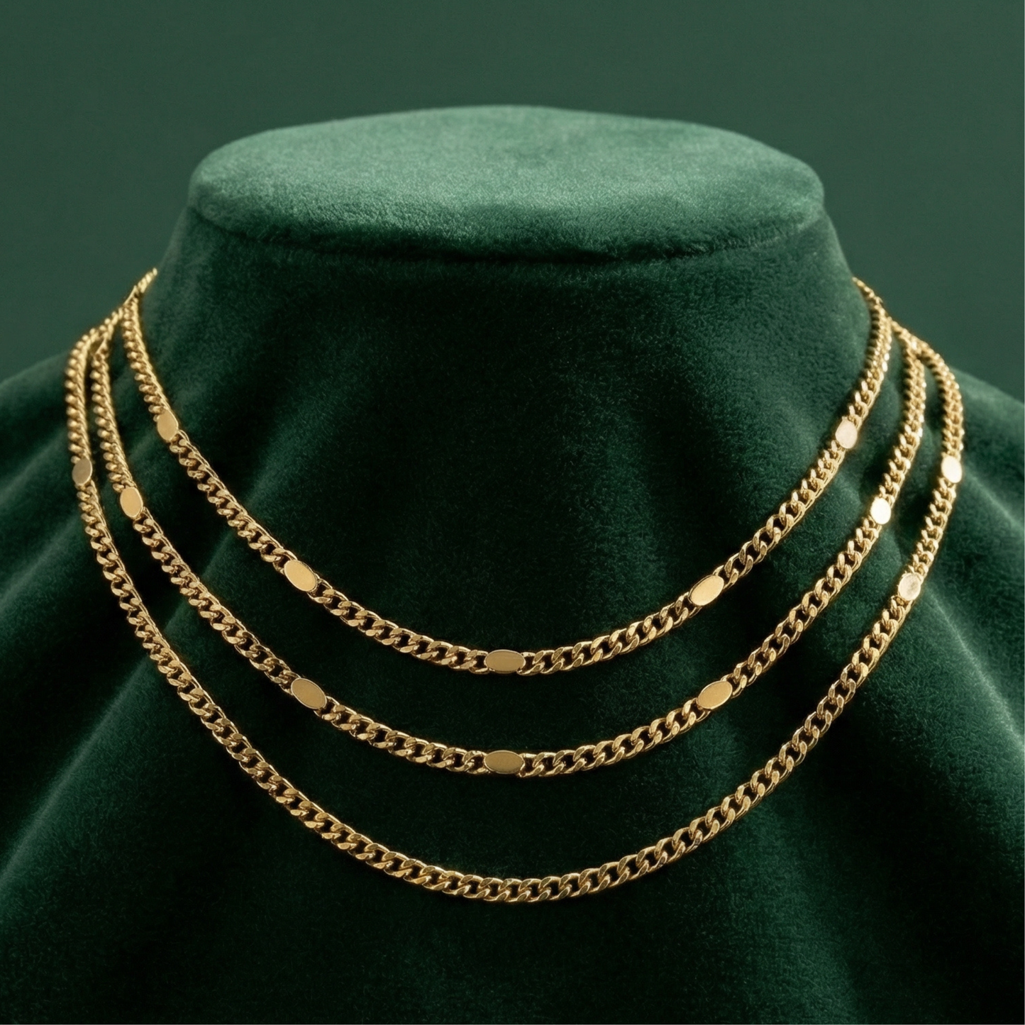 Layered Geometric Gold Necklace