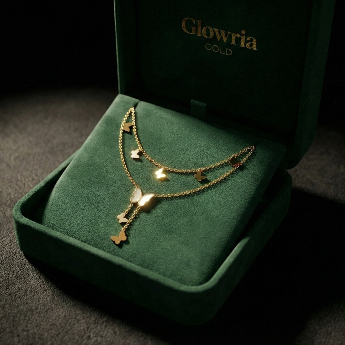 Golden Butterfly Charm Anklet