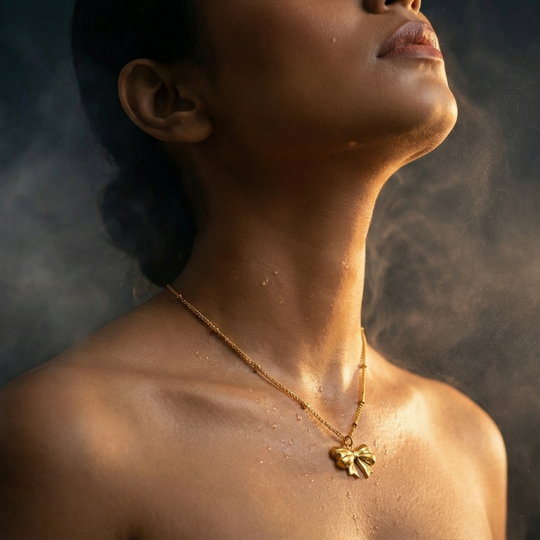 Golden Butterfly Pendant Necklace