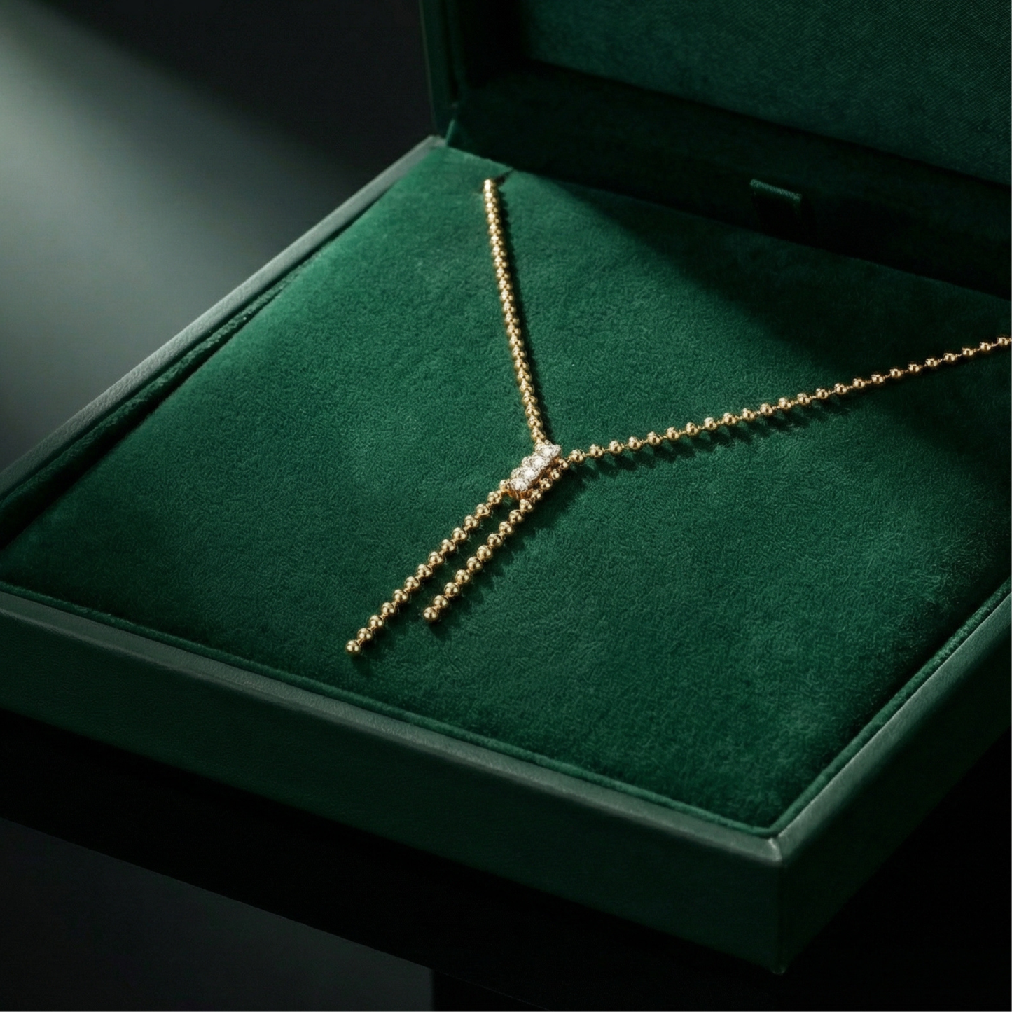 Golden Tassel Drop Necklace