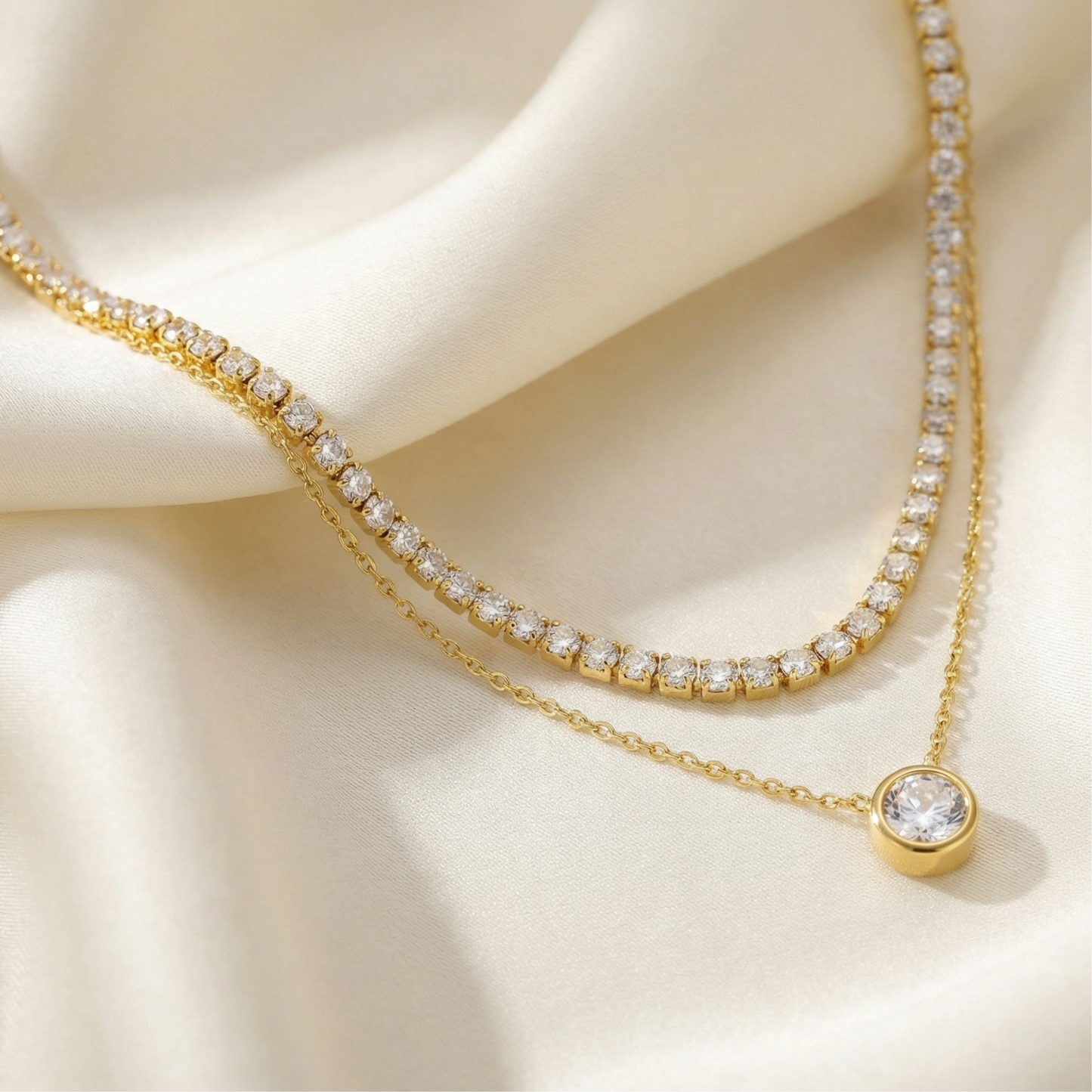 Golden Circle Spark Necklace