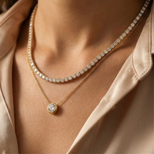 Golden Circle Spark Necklace