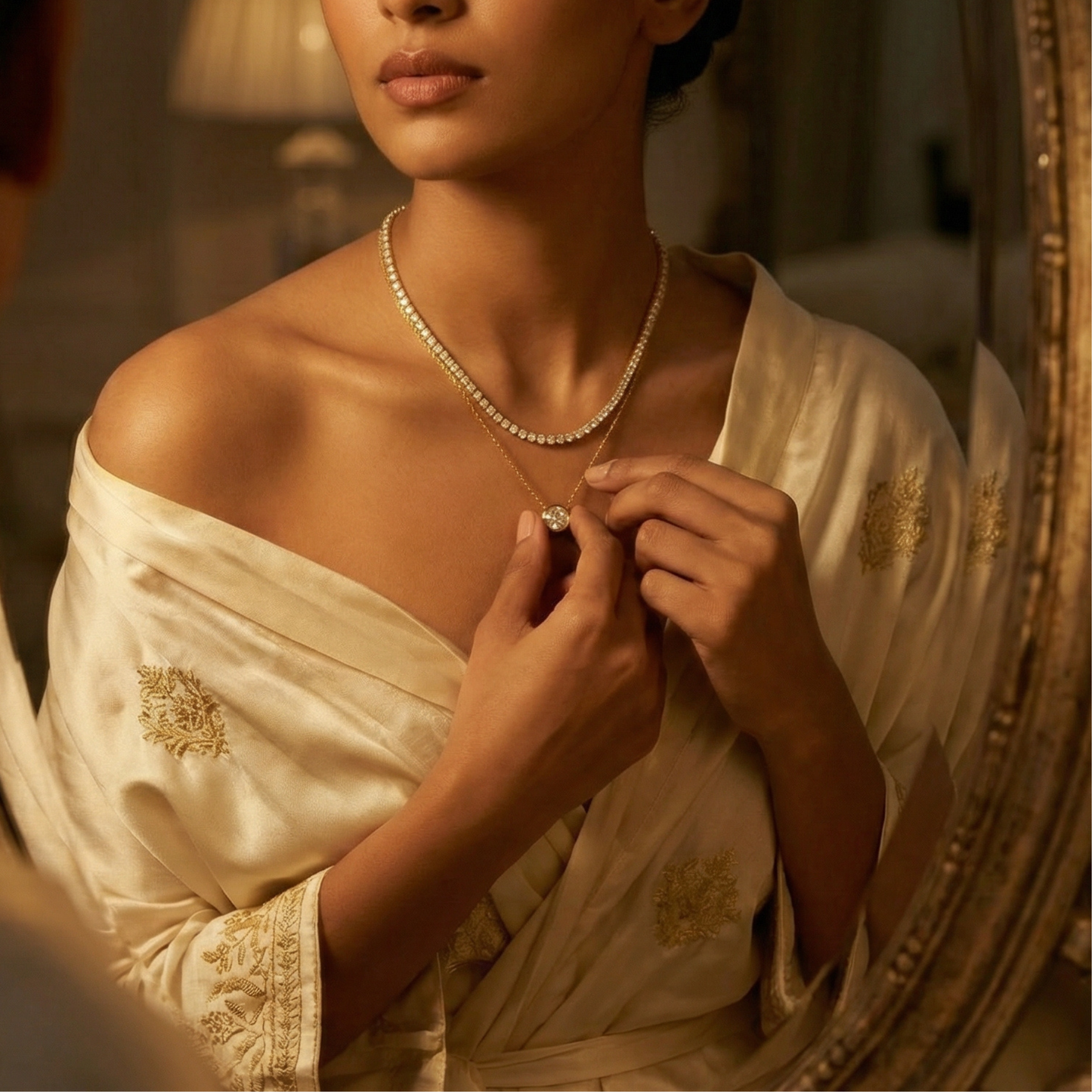 Golden Circle Spark Necklace