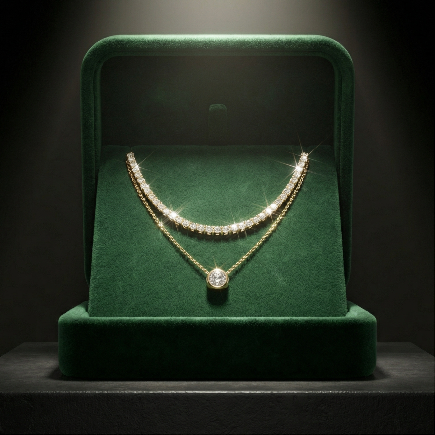 Golden Circle Spark Necklace