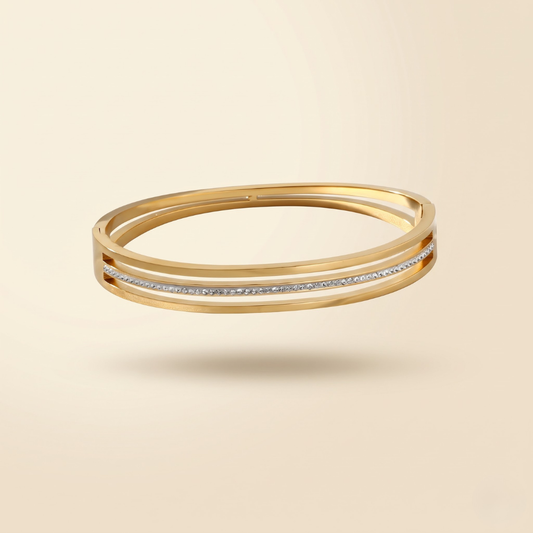 Golden Royale Line Bangle (Free Size)