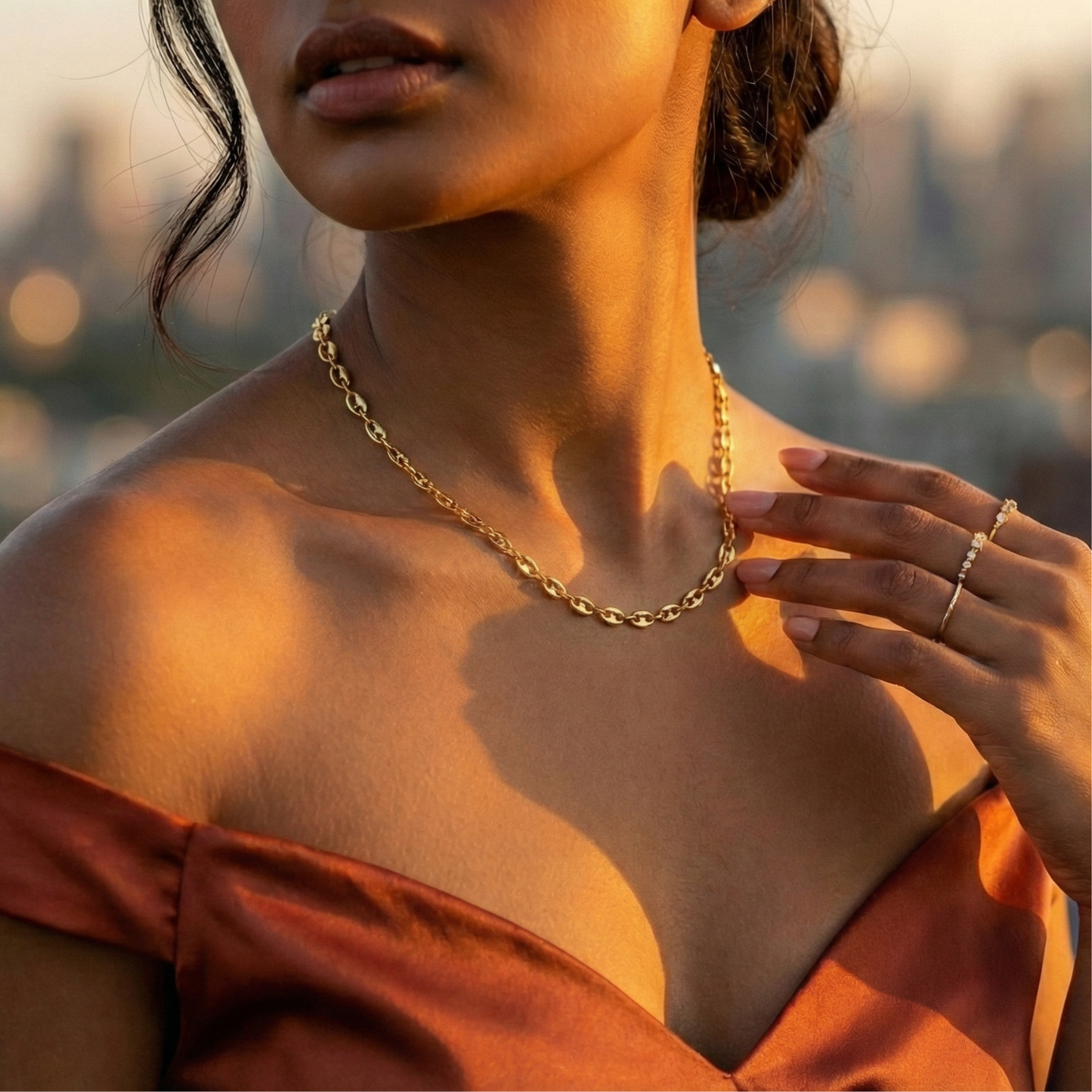 Bold Gold Chain Necklace