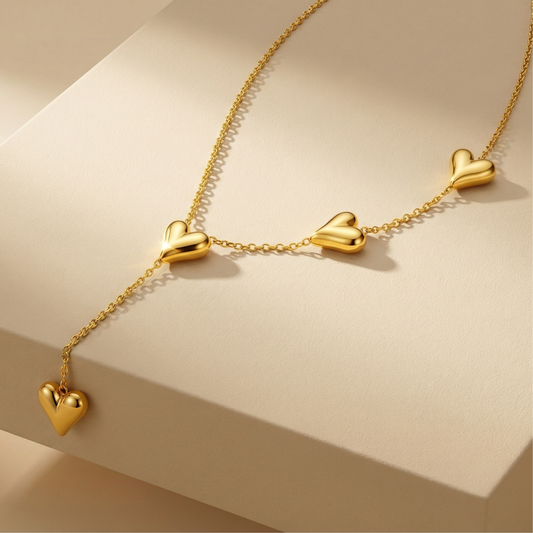 Golden Heart Glow Necklace
