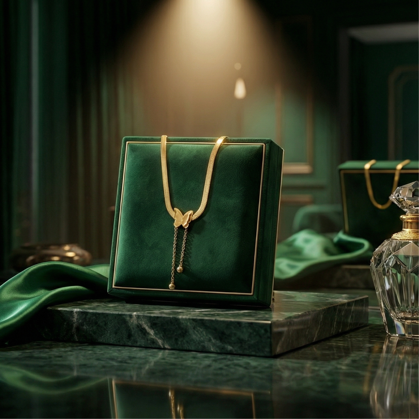 Butterfly Charm Gold Necklace