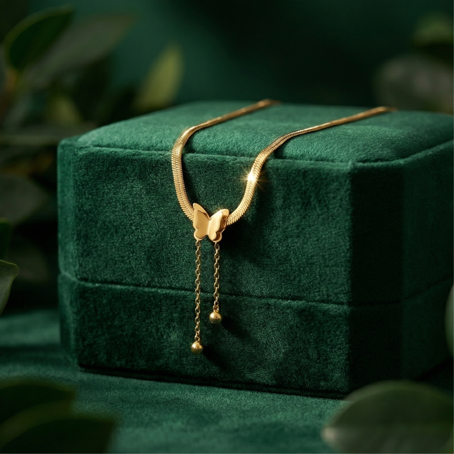 Butterfly Charm Gold Necklace