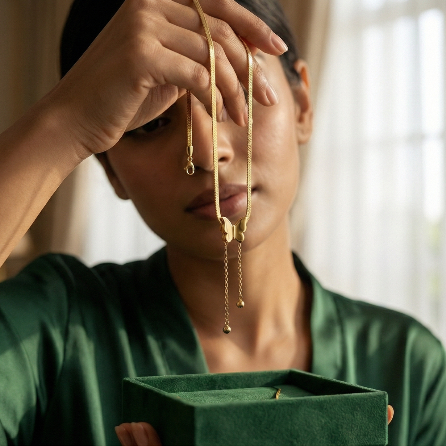 Butterfly Charm Gold Necklace