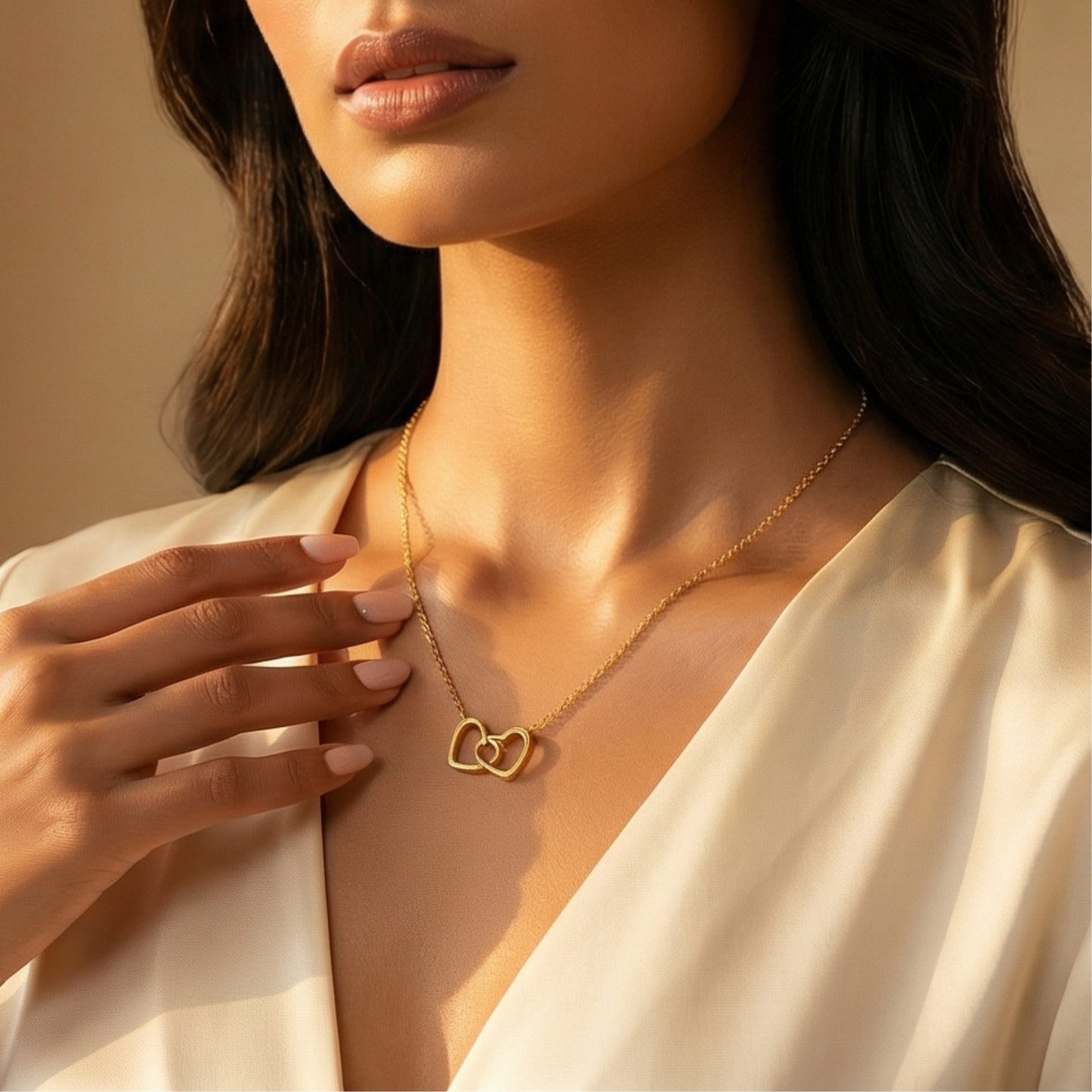 Golden Heart Pendant Necklace