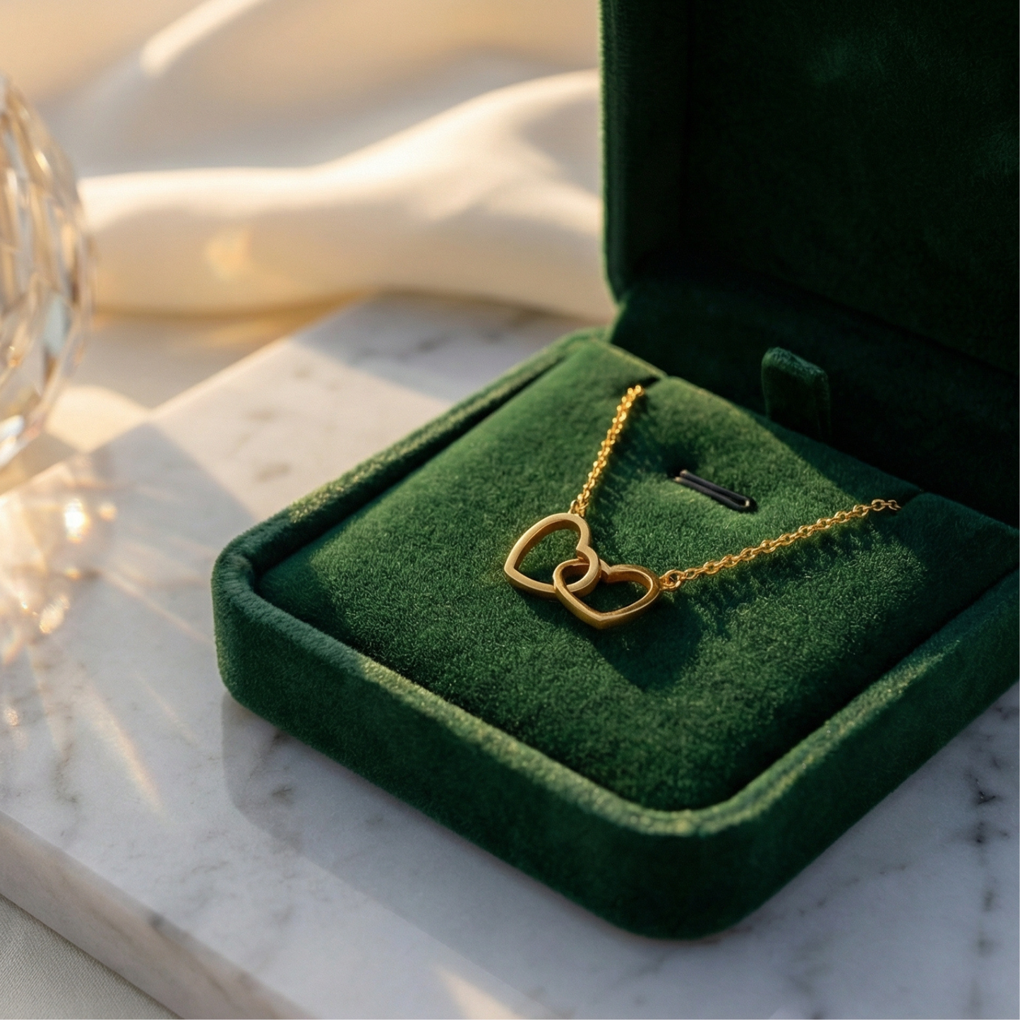 Golden Heart Pendant Necklace